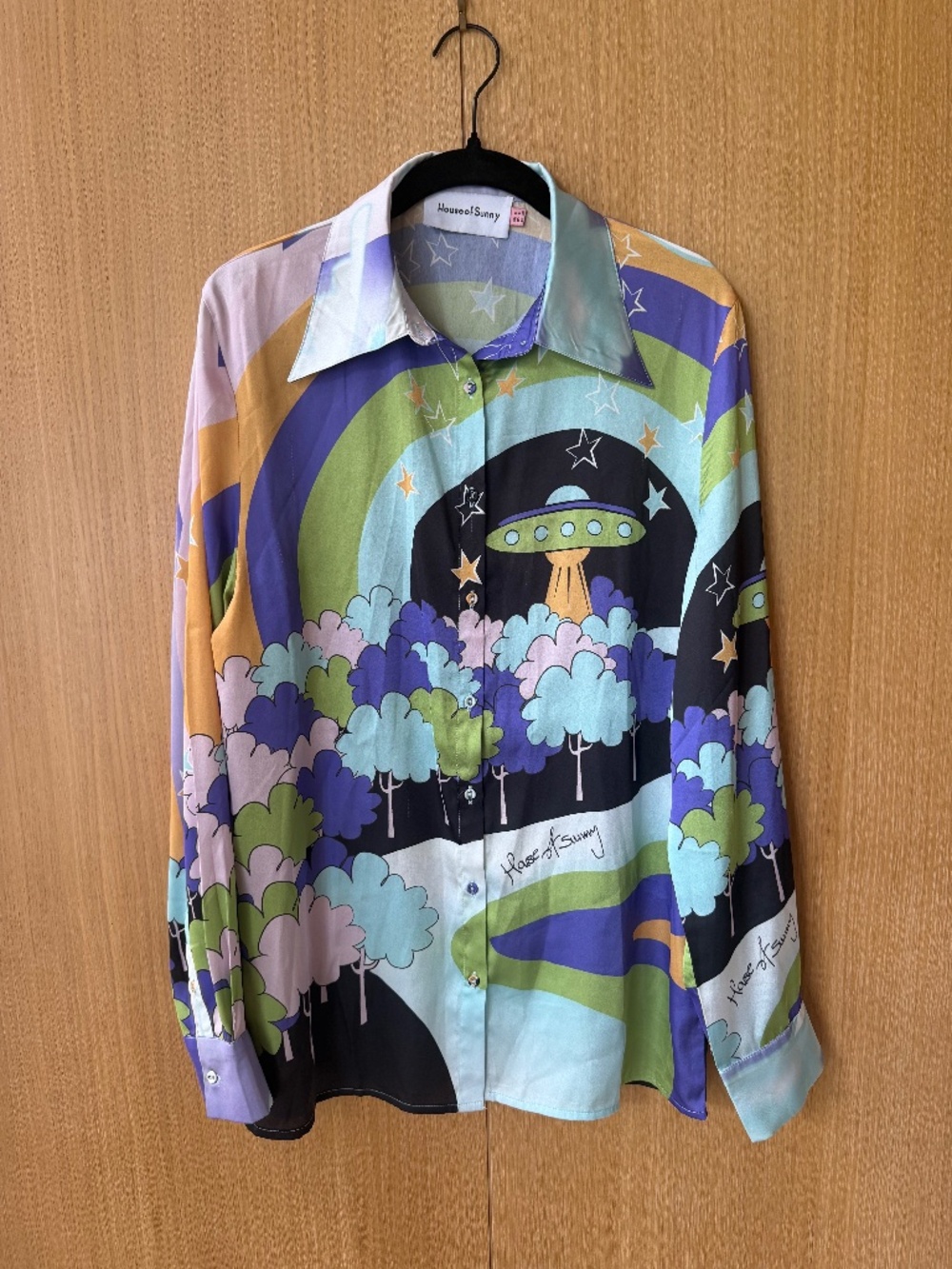 House Of Sunny Nice To Meet You Psychedelic UFO Top Size US 4